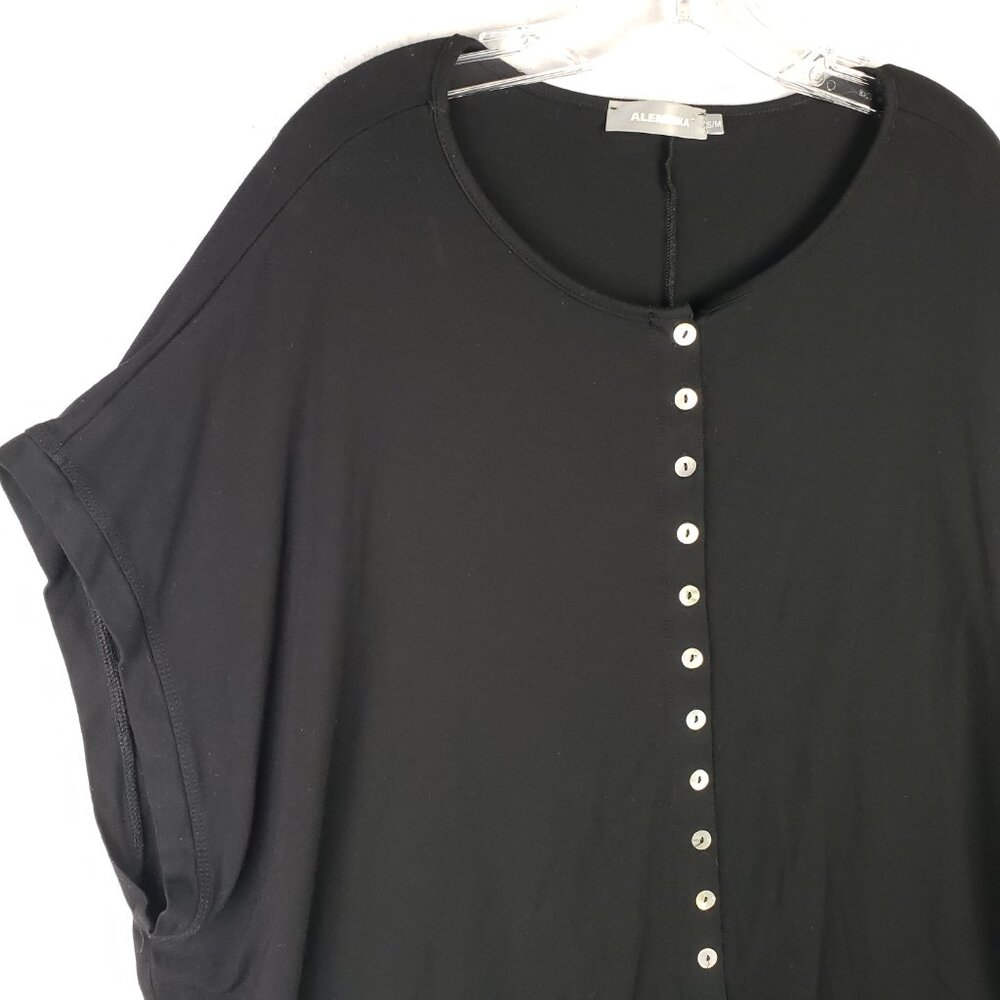 ALEMBIKA Israel Boxy Top Oversized Button Front Lagenlook Minimalist size S/M - Picture 9 of 9